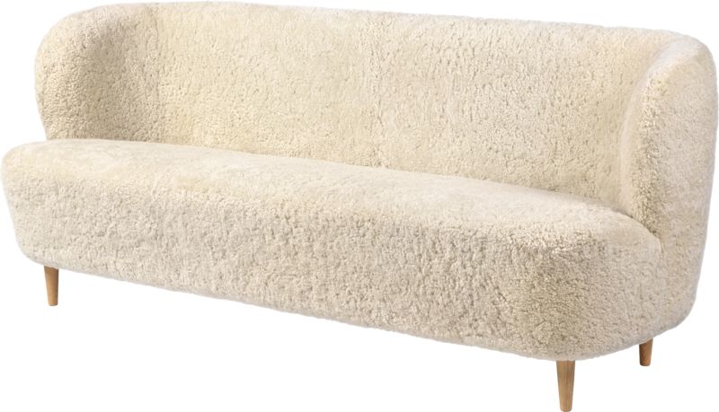 Stay Oval Sofa - 240x95, Wood Legs