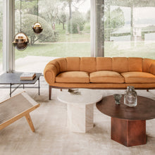 Croissant Sofa - 3 Seater, Fabric, Oak