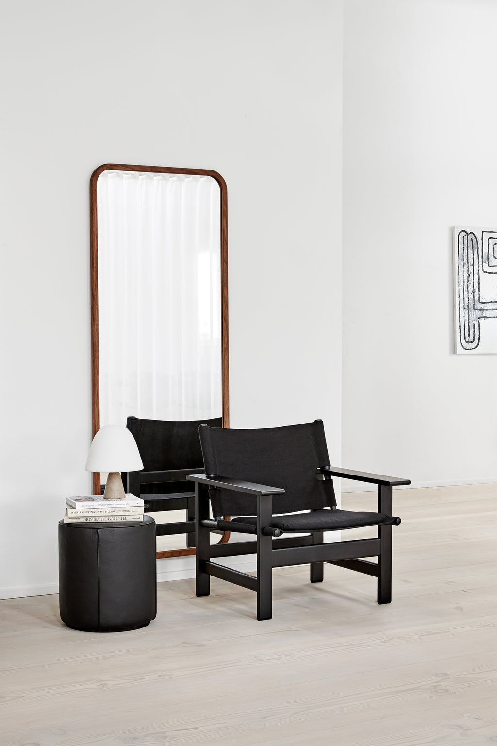 Silhouette Mirror Walnut 70 x 180 cm
