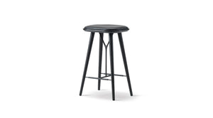 Spine Wood Stool Black