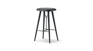 Spine Wood Stool Black