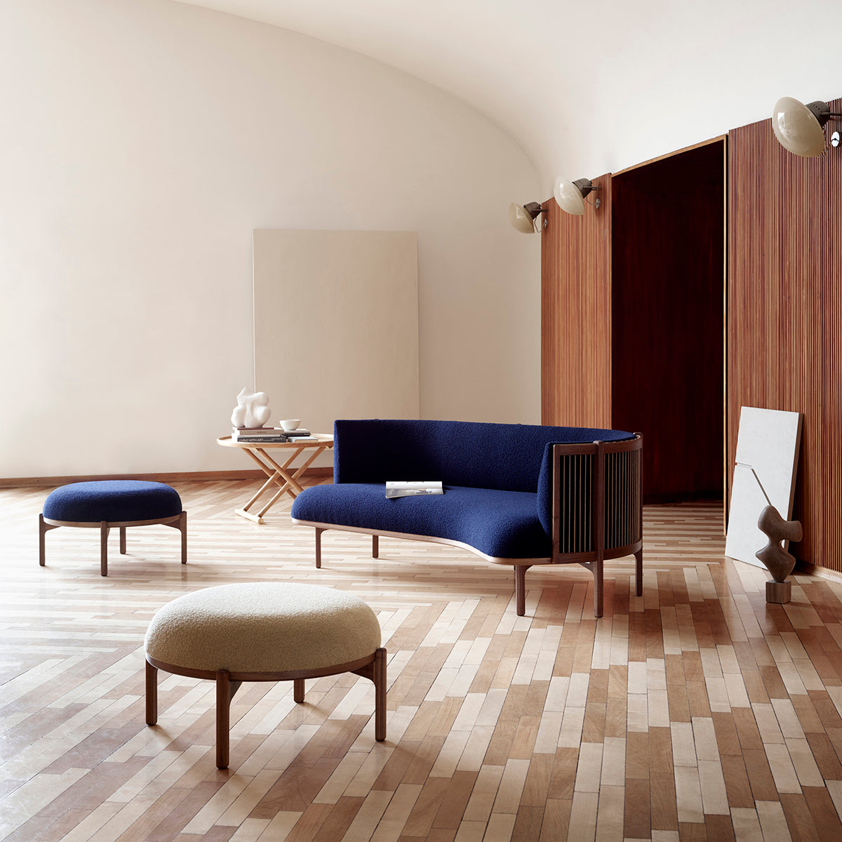 RF1903F Sideways Footstool - Walnut