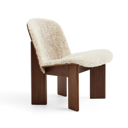Chisel Lounge Chair - Front Upholstered Walnut