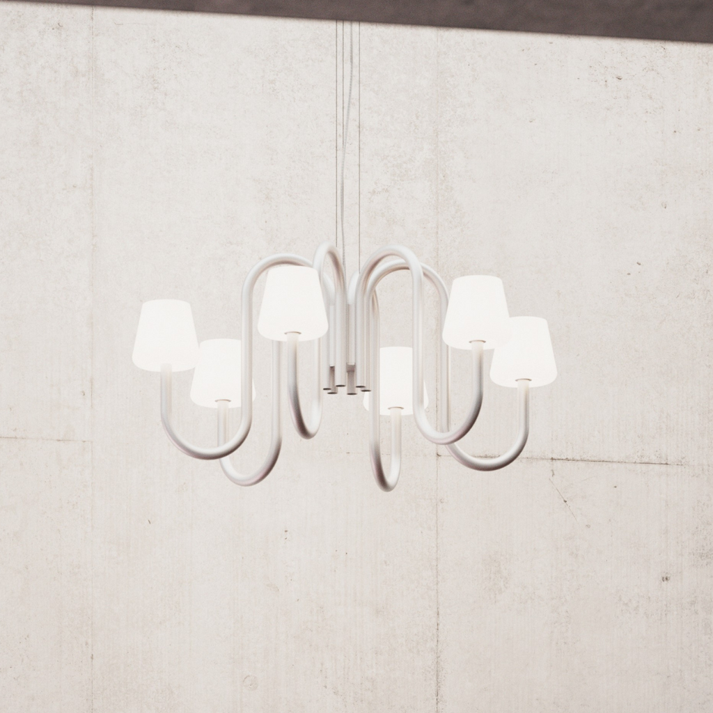 Apollo Chandelier, 6 Arms