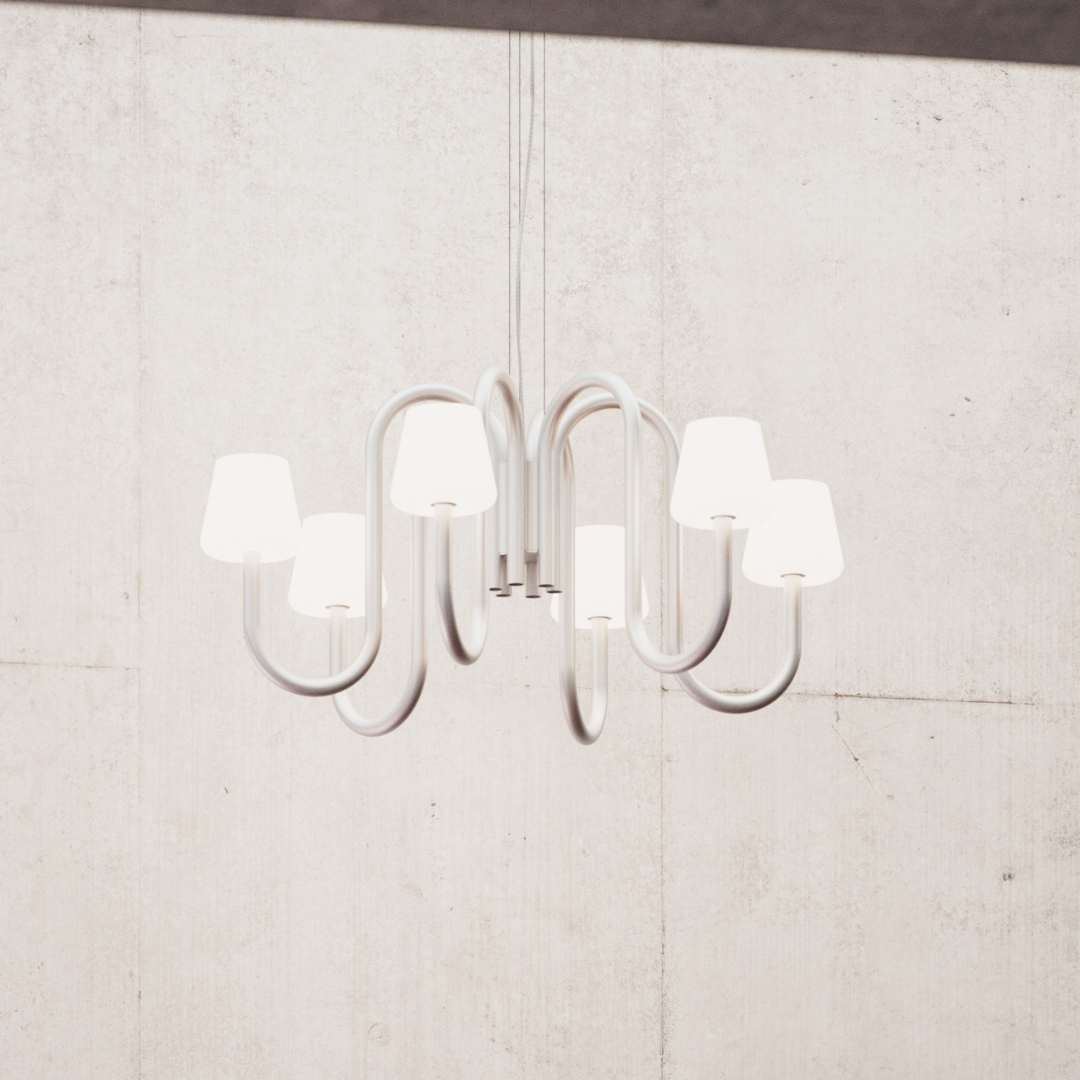 Apollo Chandelier, 6 Arms