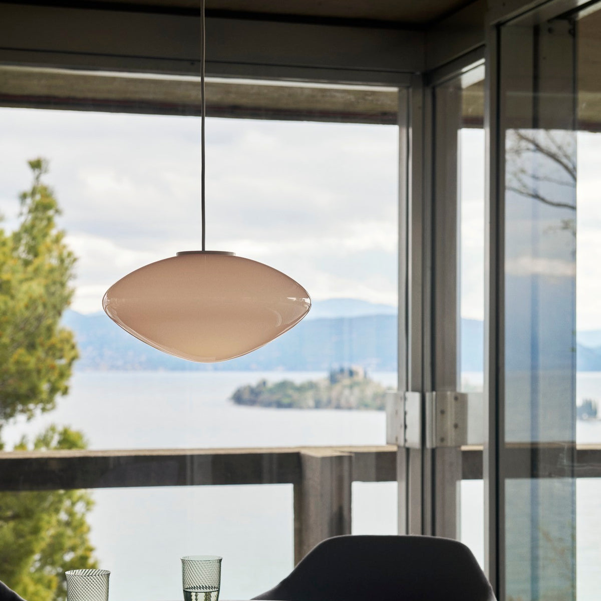 Mist AP16 Pendant Matt White Glass