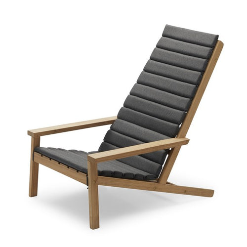 Between Lines Deck Chair Cushion Charcoal