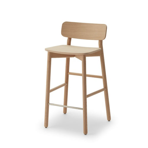 Hven Bar Stool Oak/White Soap