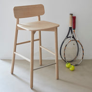 Hven Bar Stool Oak/Stainless Steel