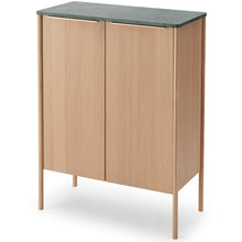 Jut High Cabinet Oiled Oak / Brass