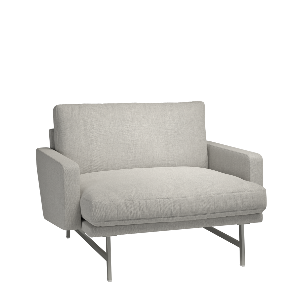 Lissoni Lounge Chair - 90cm Matt S Steel