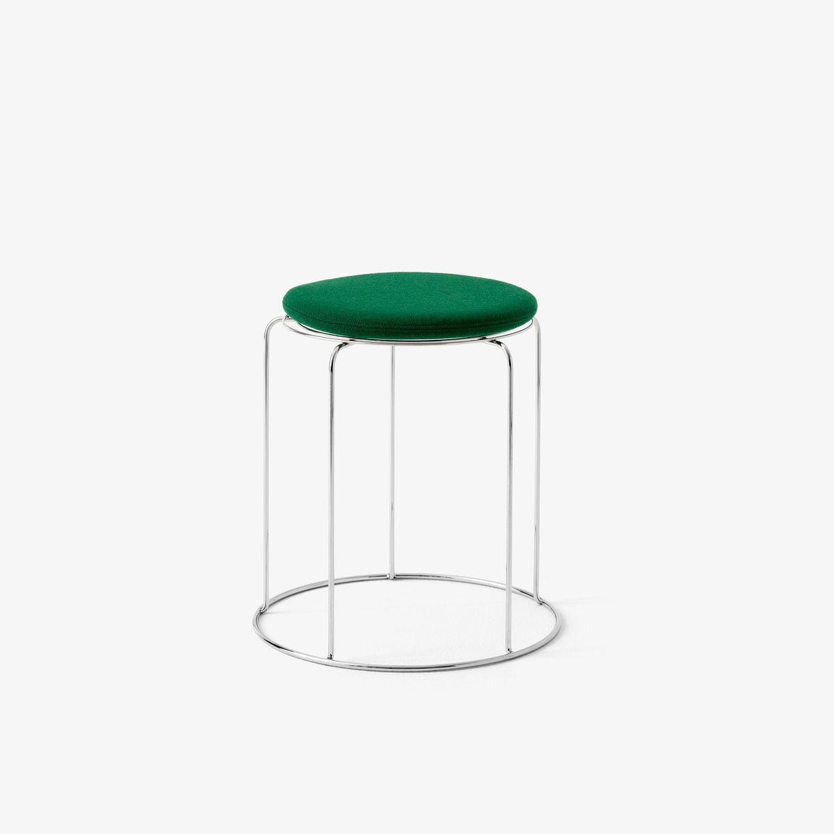 Wire Stool VP11, Seat Pad Ø: 36cm