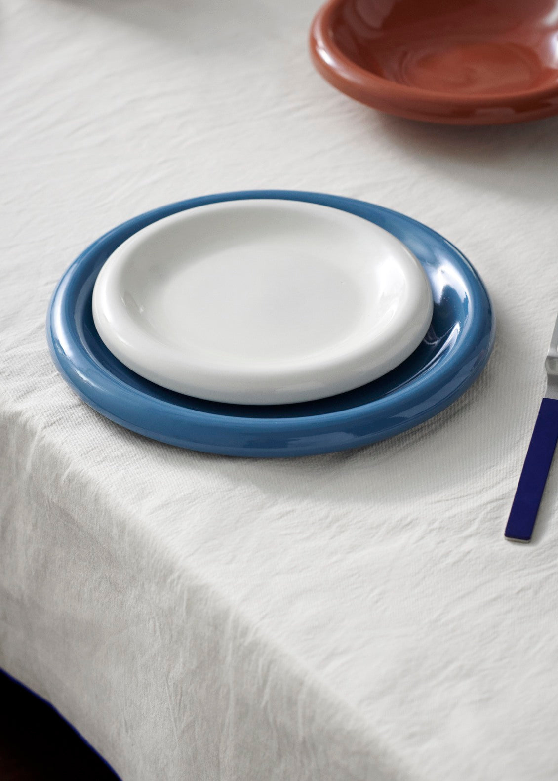 Barro Plate, Ø18 Dark Blue (Set of 2)