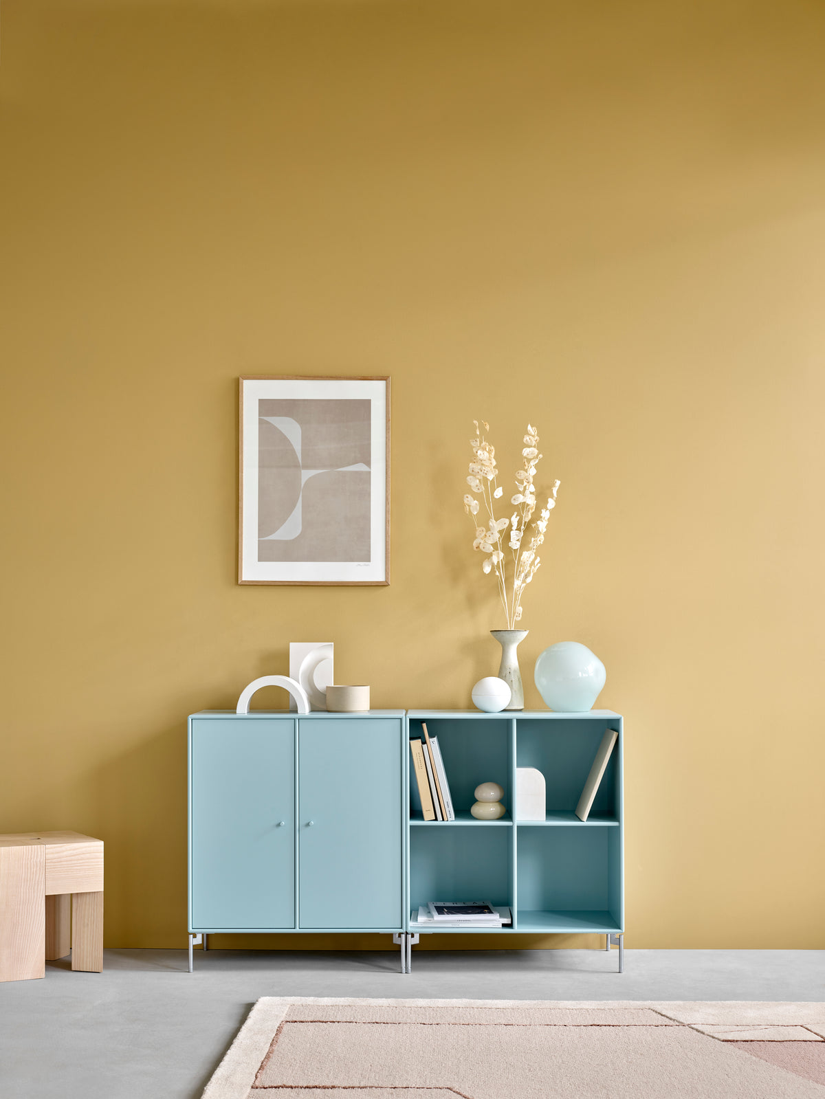 Open Bookcase with four rooms - 30 Depth