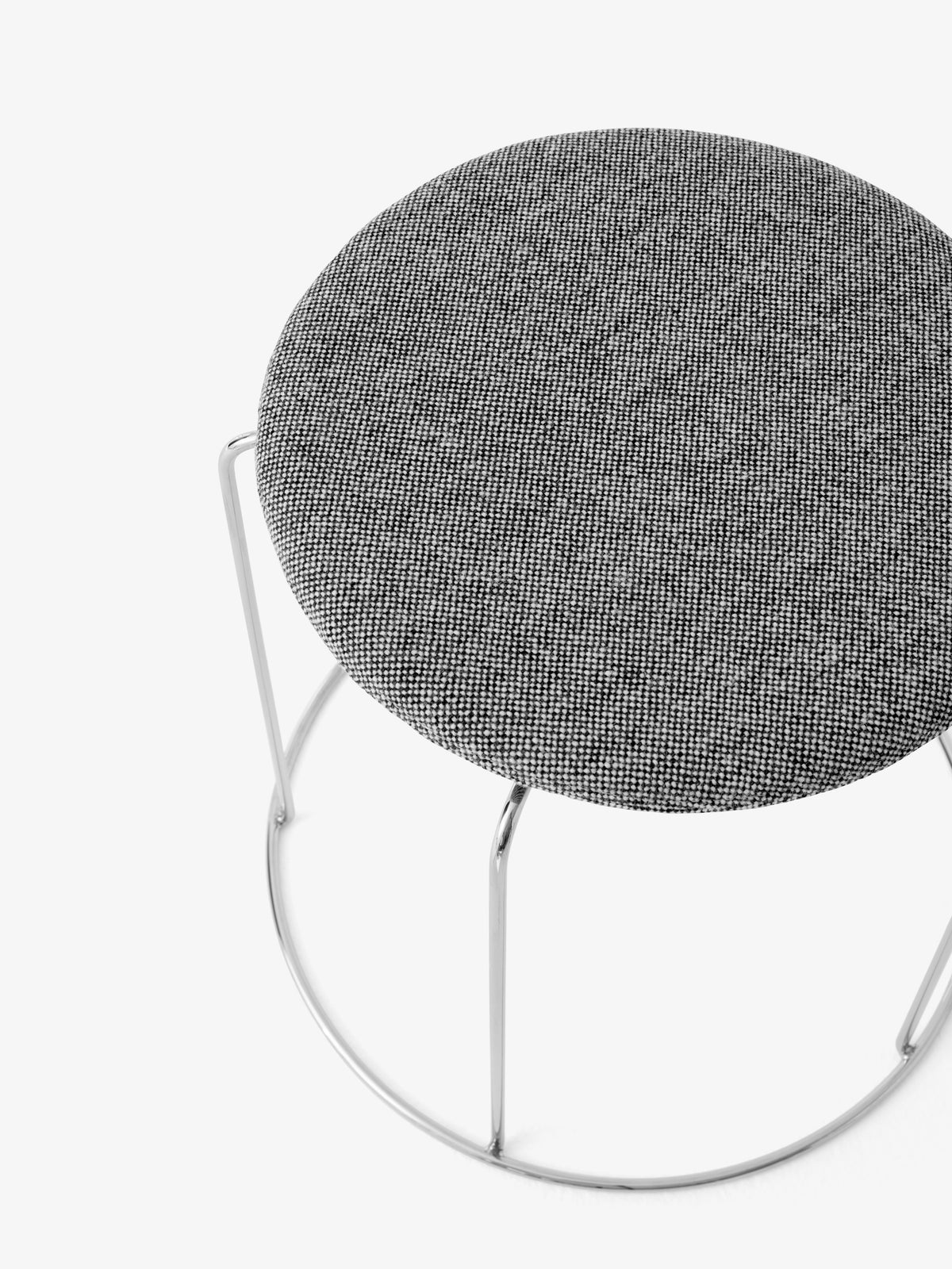Wire Stool VP11, Seat Pad Ø: 36cm