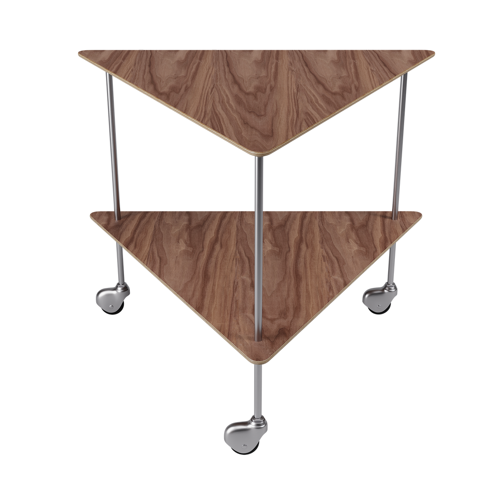AJ Trolley Side Table Walnut