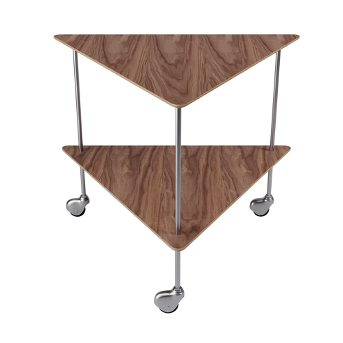 AJ Trolley Side Table Walnut