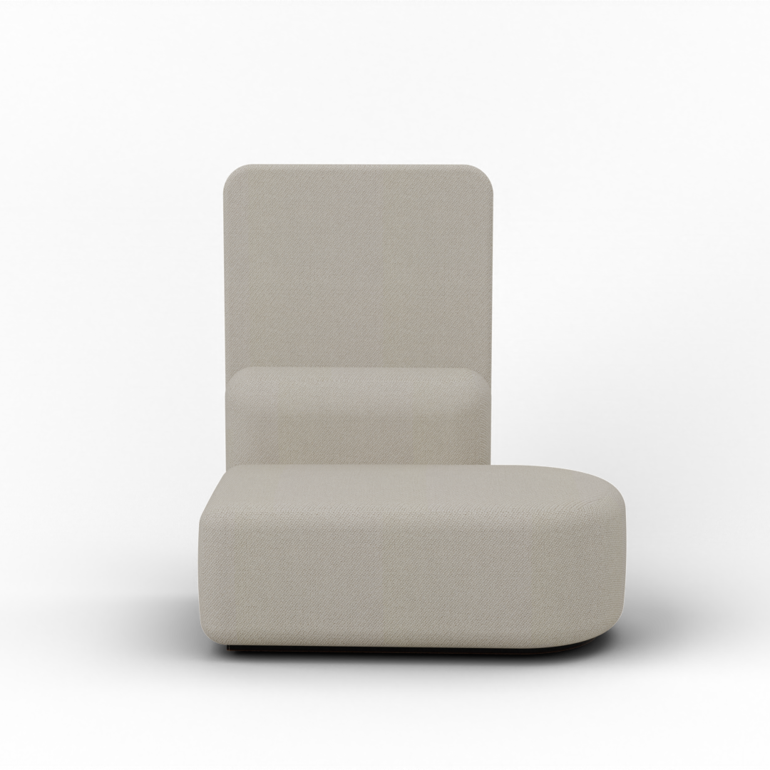 Mega Tulip Round Chaise LEFT High Back