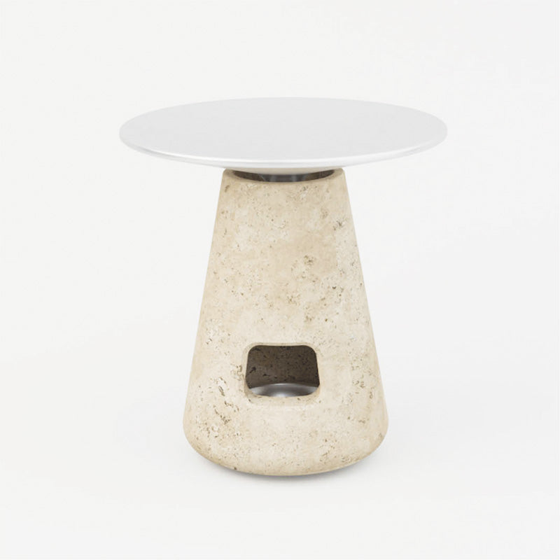 UMBO Oil Burner - Travertine Brushed Alu