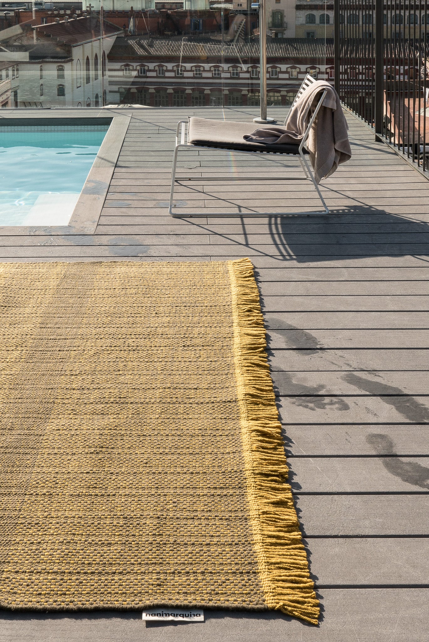 Tres Outdoor Texture Mustard Rug - 170x2