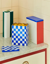 Tin Container XL - Off-White, Blue & Red