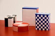 Tin Container XL - Off-White, Blue & Red