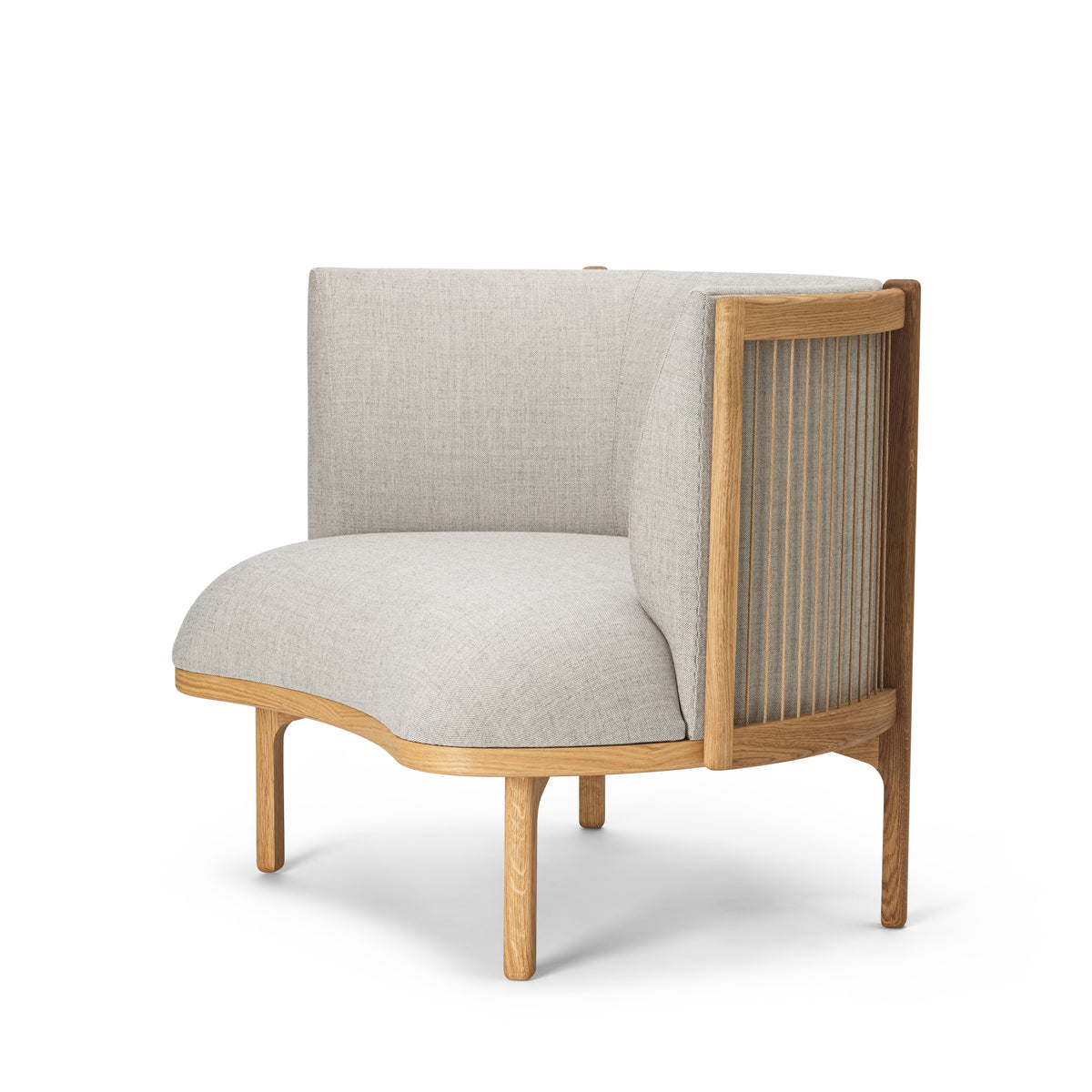 RF1904 Sideways Lounge Chair In Oak Base