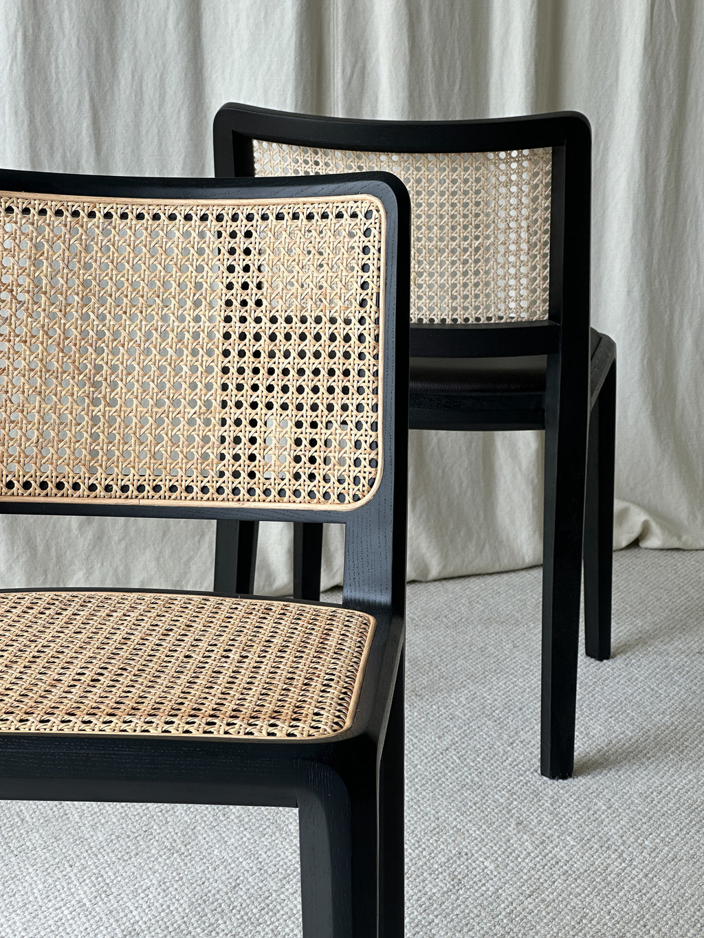 Boardwalk Chair Rattan B, S Black Oak
