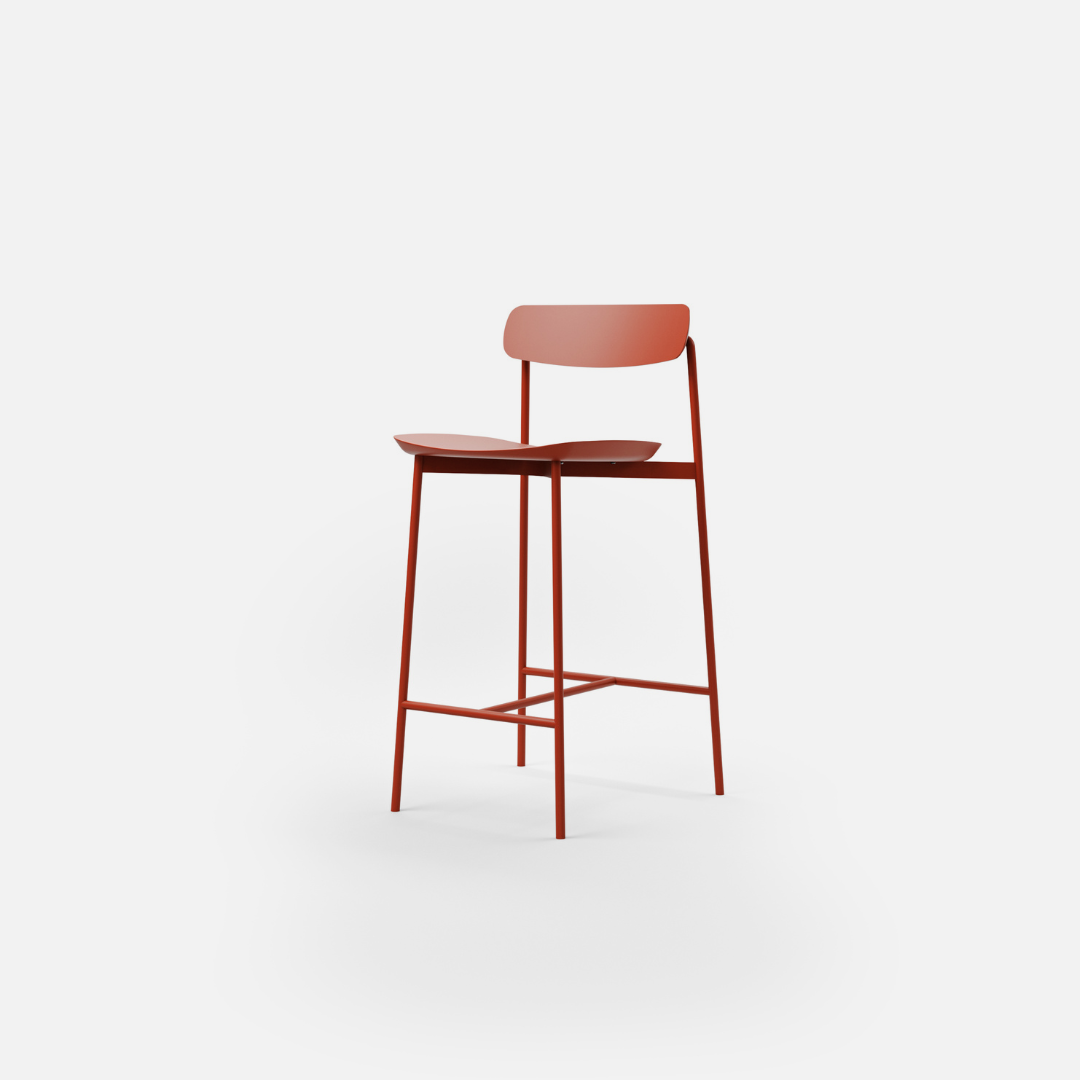 Sia Outdoor 650 Stool - Terra red