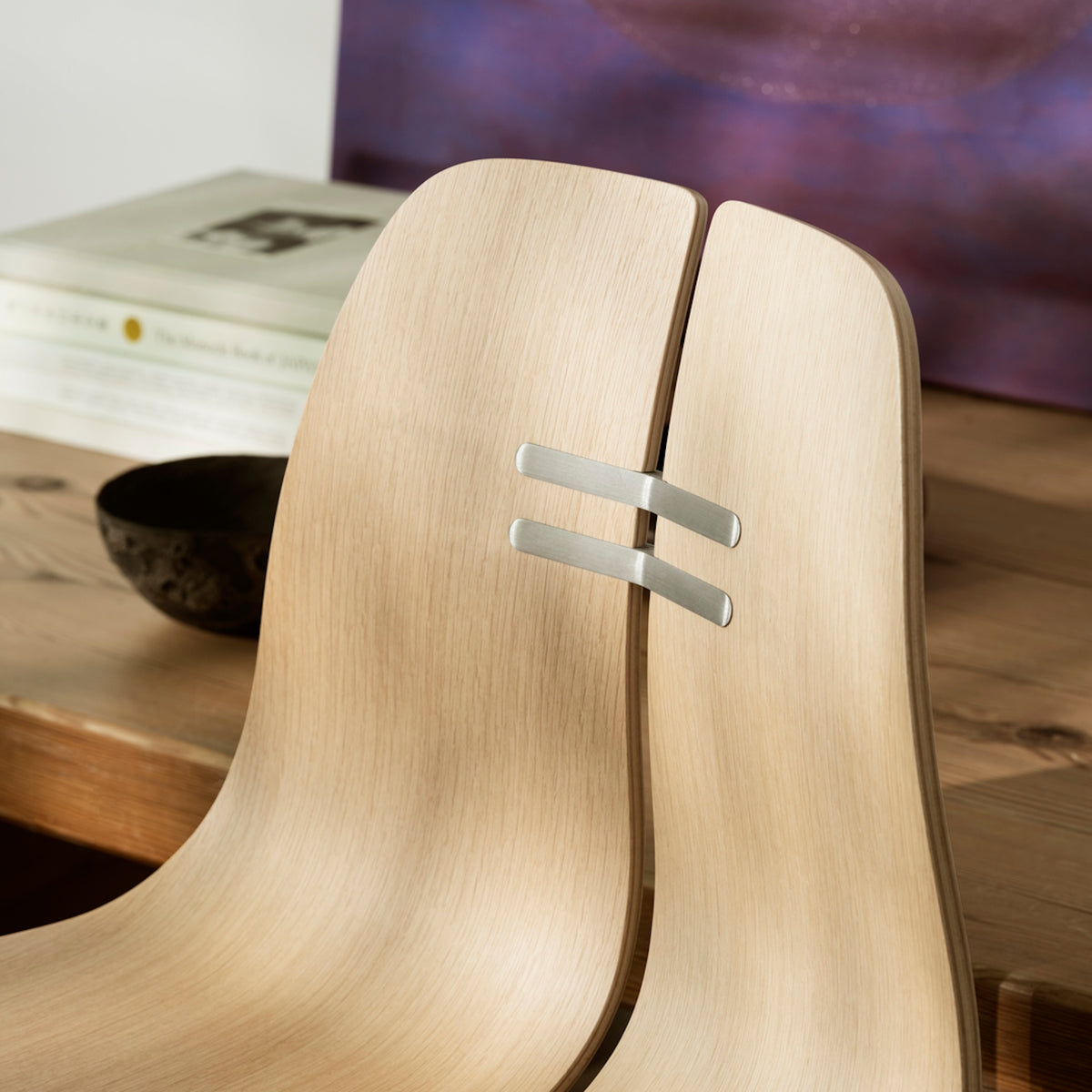 PK3 Chair, Oak/Chrome